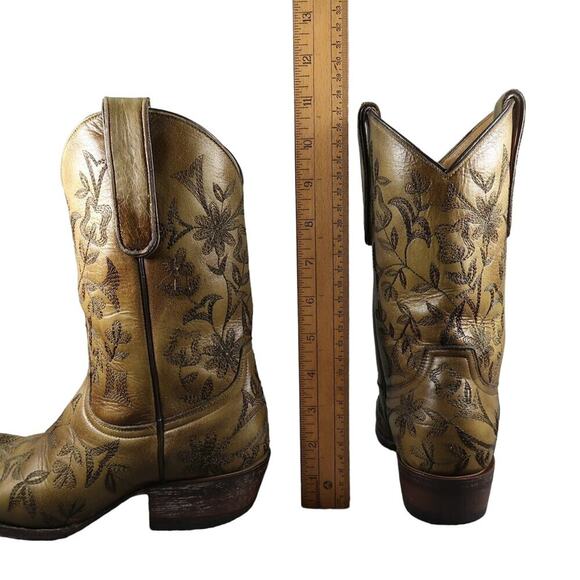 Old Gringo Boots Women 7 Western Floral Embroidered Yippee KiYay Leather Cowgirl - Picture 7 of 16